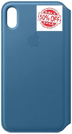 iPhone X Leather Folio Cape cod blue