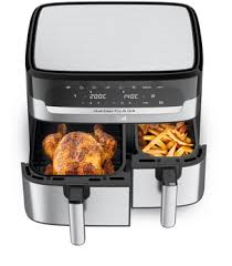 TEFAL Easy Fry Dual Air Fryer & Grill EY905D40 - Stainless Steel, 8.3L